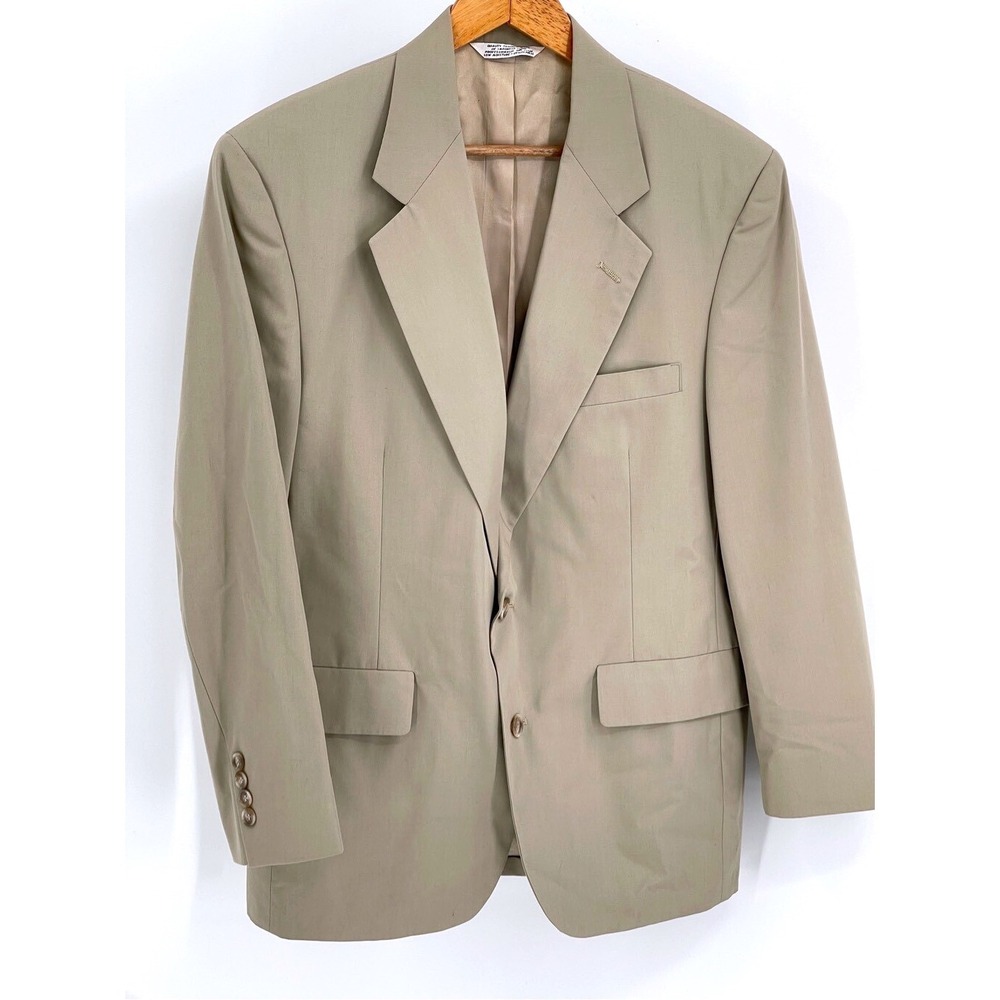 Haspel Blazer Sport Coat Jacket Men's Size 38 Tan Beige 2 Button